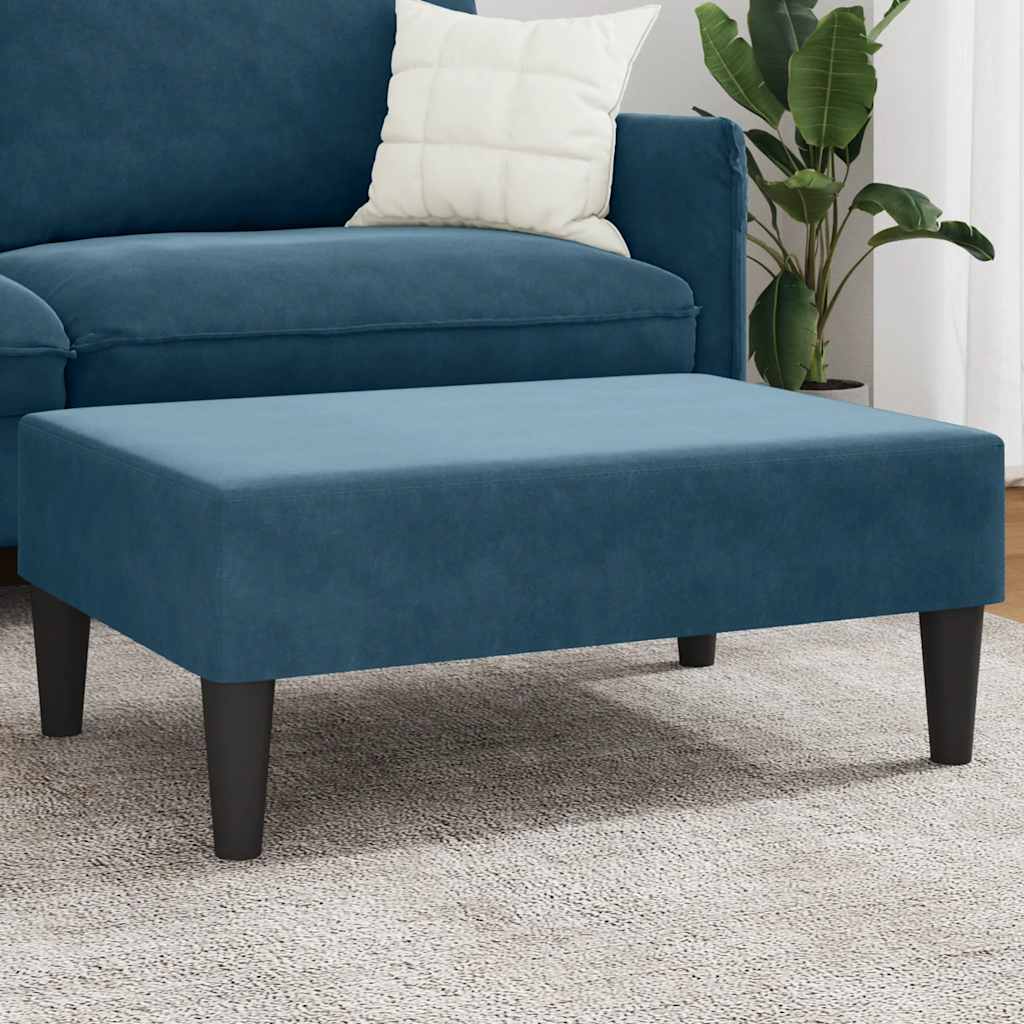 JUNG Vida Fußhocker Blau 77x55x31 cm Samt