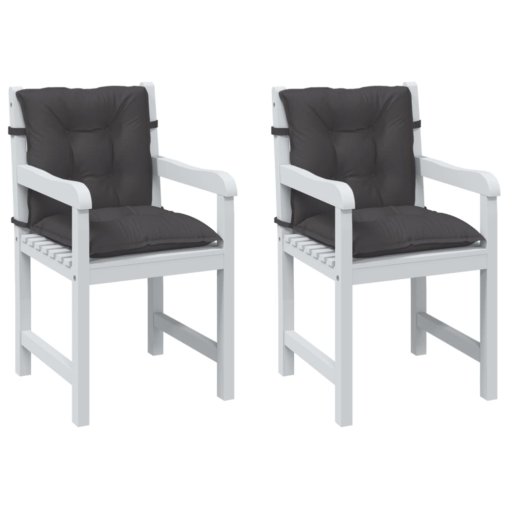 JUNG Vida Niedriglehner-Auflagen 2 Stk Melange Anthrazit 100x50x7cm Stoff