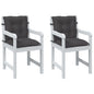 JUNG Vida Niedriglehner-Auflagen 2 Stk Melange Anthrazit 100x50x7cm Stoff