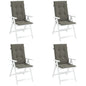 JUNG Vida Hochlehner-Auflagen 4 Stk. Melange Dunkelgrau 120x50x4 cm Stoff