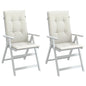 JUNG Vida Hochlehner-Auflagen 2 Stk. Melange Creme 120x50x4 cm Stoff