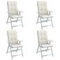 JUNG Vida Hochlehner-Auflagen 4 Stk. Melange Creme 120x50x4 cm Stoff