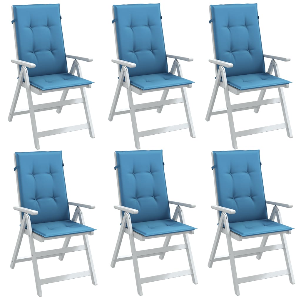 JUNG Vida Hochlehner-Auflagen 4 Stk. Melange Blau 120x50x4 cm Stoff