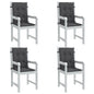 JUNG Vida Niedriglehner-Auflagen 4 Stk Melange Anthrazit 100x50x4cm Stoff