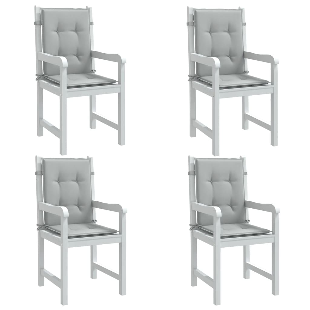 JUNG Vida Niedriglehner-Auflagen 4 Stk. Melange Hellgrau 100x50x4cm Stoff