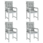 JUNG Vida Niedriglehner-Auflagen 4 Stk. Melange Hellgrau 100x50x4cm Stoff
