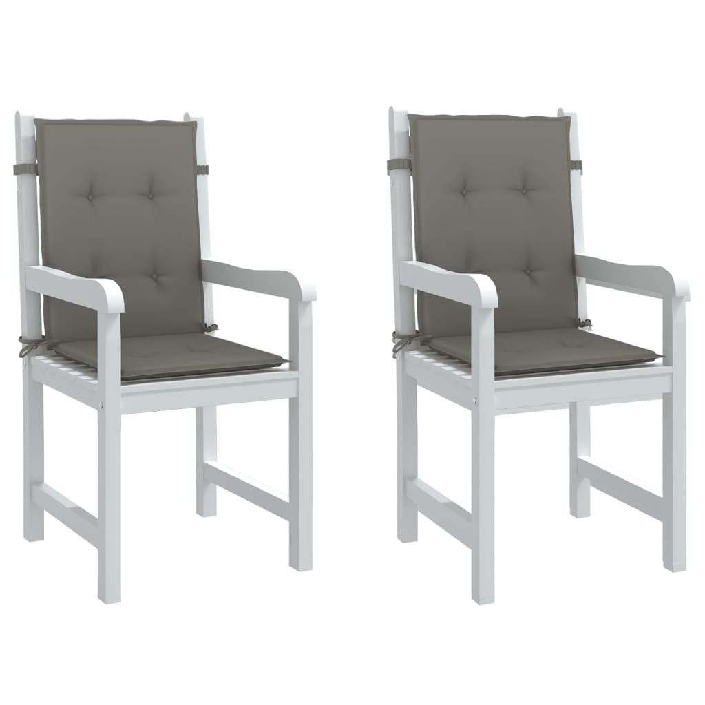 JUNG Vida Niedriglehner-Auflagen 2 Stk. Dunkelgrau 100x50x4 cm Stoff