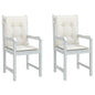 JUNG Vida Niedriglehner-Auflagen 2 Stk. Melange Creme 100x50x4 cm Stoff