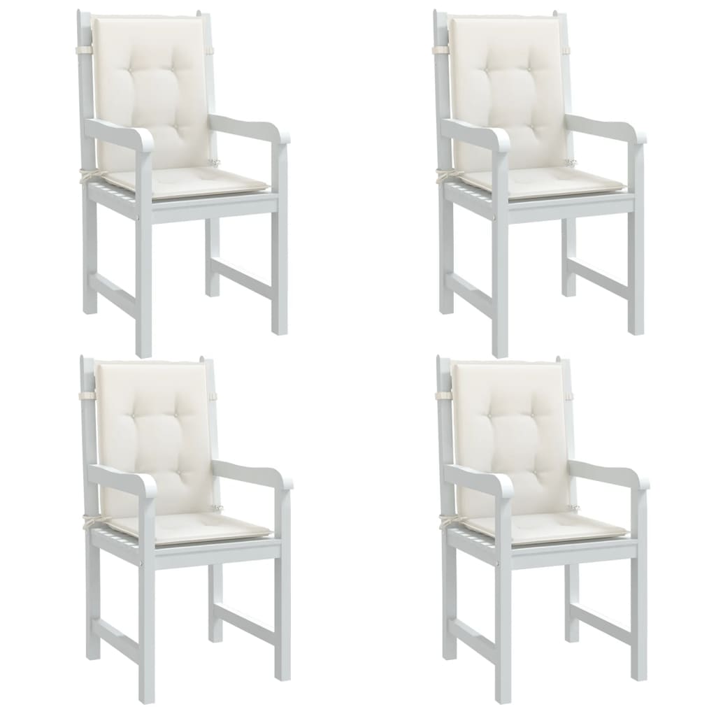 JUNG Vida Niedriglehner-Auflagen 4 Stk. Melange Creme 100x50x4 cm Stoff