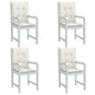 JUNG Vida Niedriglehner-Auflagen 4 Stk. Melange Creme 100x50x4 cm Stoff