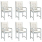 JUNG Vida Niedriglehner-Auflagen 6 Stk. Melange Creme 100x50x4 cm Stoff