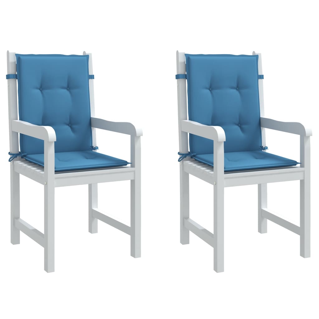 JUNG Vida Niedriglehner-Auflagen 2 Stk. Melange Blau 100x50x4 cm Stoff