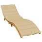 JUNG Vida Sonnenliegen-Auflage Melange Beige 200x50x4 cm Stoff