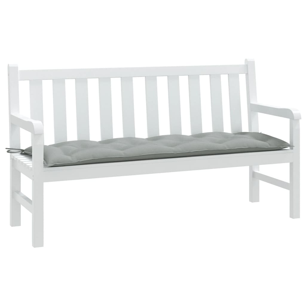 JUNG Vida Gartenbank-Auflage Melange Hellgrau 150x50x7 cm Stoff