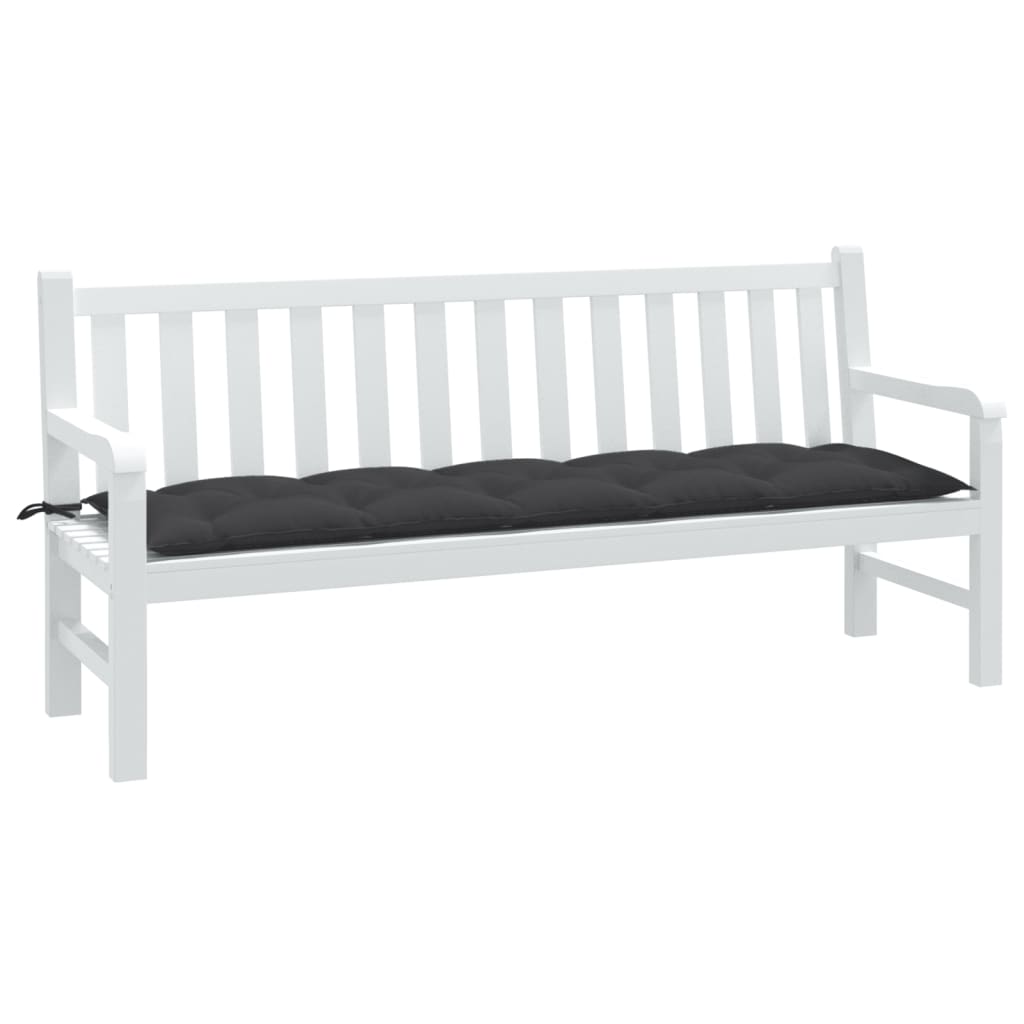 JUNG Vida Gartenbank-Auflage Melange Anthrazit 180x50x7 cm Stoff