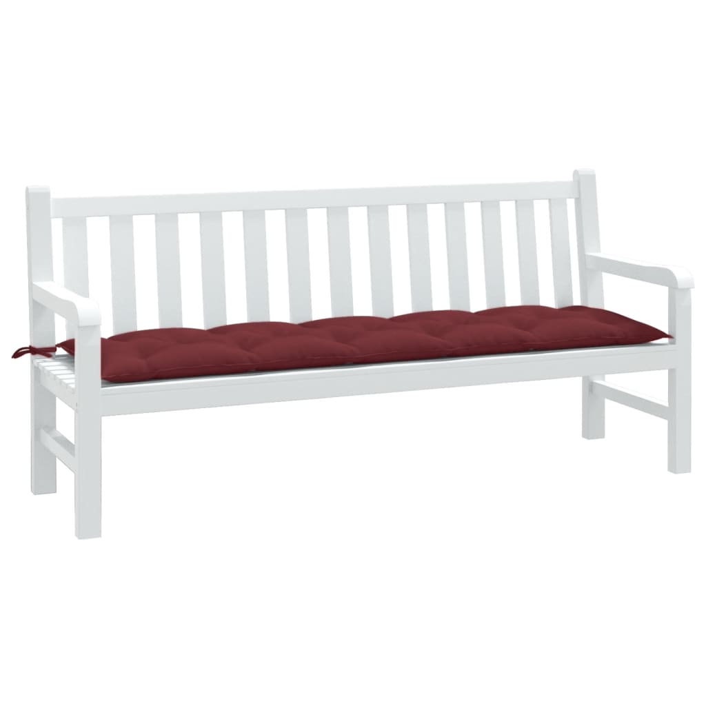 JUNG Vida Gartenbank-Auflage Melange Weinrot 180x50x7 cm Stoff