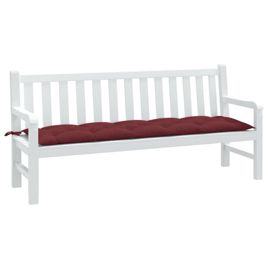 JUNG Vida Gartenbank-Auflage Melange Weinrot 180x50x7 cm Stoff