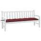 JUNG Vida Gartenbank-Auflage Melange Weinrot 180x50x7 cm Stoff