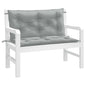 JUNG Vida Gartenbank-Auflagen 2 Stk. Melange Hellgrau 100x50x7 cm Stoff
