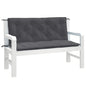 JUNG Vida Gartenbank-Auflagen 2 Stk. Melange Anthrazit 120x50x7 cm Stoff