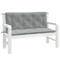 JUNG Vida Gartenbank-Auflagen 2 Stk. Melange Hellgrau 120x50x7 cm Stoff
