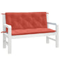 JUNG Vida Gartenbank-Auflagen 2 Stk. Melange Rot 120x50x7 cm Stoff