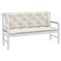 JUNG Vida Gartenbank-Auflagen 2 Stk. Melange Creme 150x50x7 cm Stoff