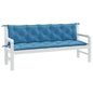 JUNG Vida Gartenbank-Auflagen 2 Stk. Melange Blau 180x50x7 cm Stoff