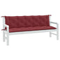 JUNG Vida Gartenbank-Auflagen 2 Stk. Melange Weinrot 180x50x7 cm Stoff