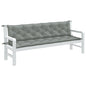 JUNG Vida Gartenbank-Auflagen 2 Stk. Melange Hellgrau 200x50x7 cm Stoff