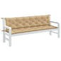 JUNG Vida Gartenbank-Auflagen 2 Stk. Melange Beige 200x50x7 cm Stoff