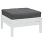 JUNG Vida Palettenkissen Melange Anthrazit 60x60x9,5 cm Stoff