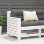 JUNG Vida Gartensofa mit Armlehne und Kissen Weiß Massivholz Kiefer
