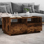 JUNG Vida Couchtisch mit LED-Leuchten Räuchereiche 90x49x40 cm