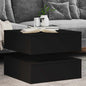 JUNG Vida Couchtisch mit LED-Leuchten Schwarz 50x50x40 cm