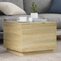 JUNG Vida Couchtisch mit LED-Leuchten Sonoma-Eiche 50x50x40 cm