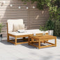 JUNG Vida 3-tlg. Garten-Lounge-Set mit Kissen Massivholz Akazie