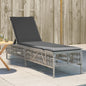 JUNG Vida Sonnenliege mit Auflage Hellgrau Poly Rattan