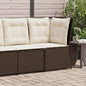 JUNG Vida Garten-Ecksofa mit Kissen Braun Poly Rattan
