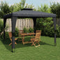 JUNG Vida Pavillon mit Doppeldach Anthrazit 2,98x2,98 m Stahl