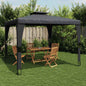 JUNG Vida Pavillon mit Doppeldach Anthrazit 3,98x2,98 m Stahl
