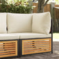 JUNG Vida Garten-Ecksofa mit Kissen Massivholz Akazie