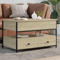 JUNG Vida Couchtisch Sonoma-Eiche 85x50x50 cm Holzwerkstoff und Metall