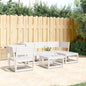 JUNG Vida 5-tlg. Garten-Lounge-Set Weiß Massivholz Kiefer