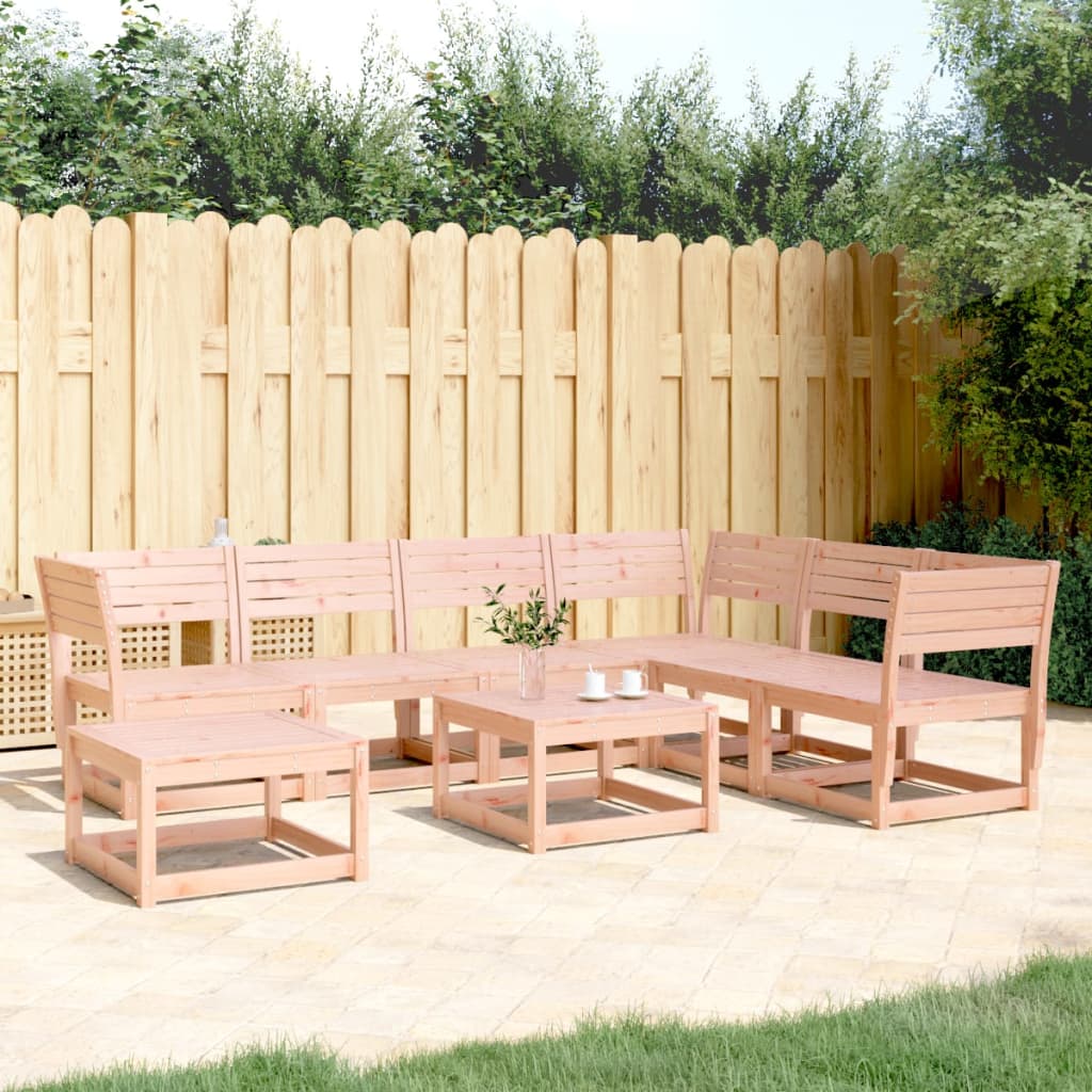 JUNG Vida 7-tlg. Garten-Lounge-Set Massivholz Douglasie