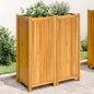 JUNG Vida Pflanzkübel mit Einlage 84x42x100 cm Massivholz Akazie