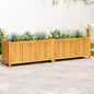 JUNG Vida Pflanzkübel mit Einlage 199x38,5x50 cm Massivholz Akazie