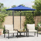 JUNG Vida Sonnenschirm mit LED und Stahlmast Azurblau 225x225x212 cm