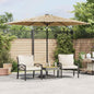 JUNG Vida Sonnenschirm mit LED und Stahlmast Braun 288x288x225 cm