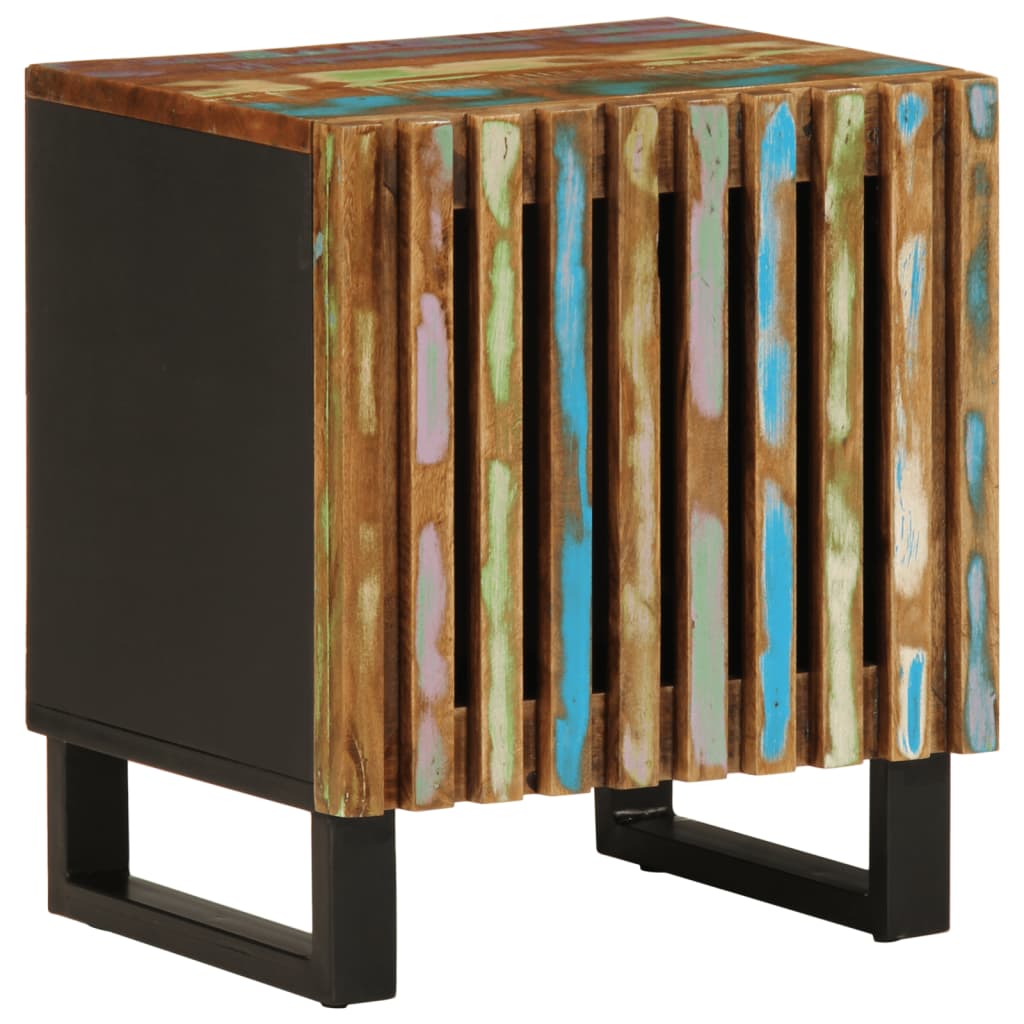 JUNG Vida Nachttisch 40x34x46 cm Altholz Massiv